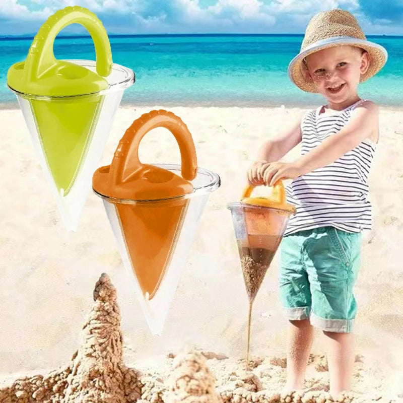 BeachFlow™ Sand Funnel Toy – Creative Sand Waterfall Maker for Kids | Outdoor Beach & Sandbox Fun