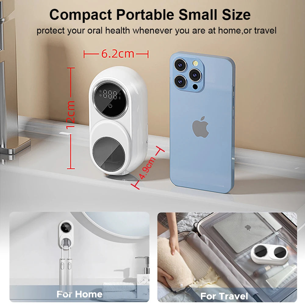 Smart UV Toothbrush Sterilizer & Dryer – Wireless Rechargeable Wall-Mount Design